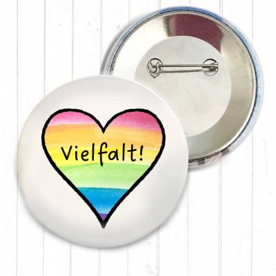 Vielfalt! Button in 3 Größen nach Wahl