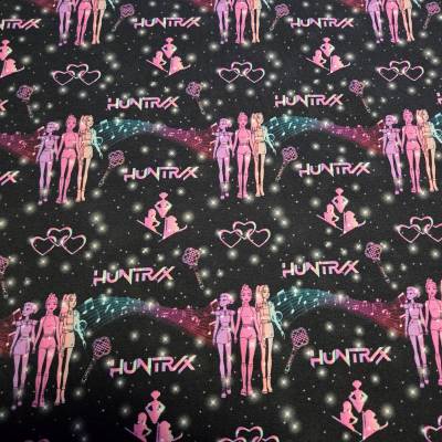 French-Terry Huntr/x KPop 50x180cm – Öko-Tex Sommersweat, Digitaldruck Meterware