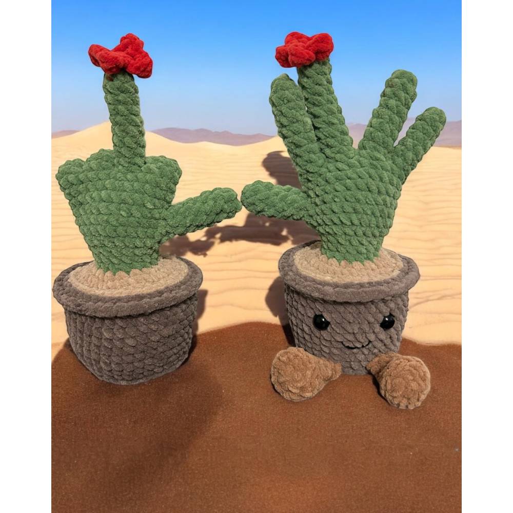 Hkelanleitung Amigurumi Kaktus-Hand Fucktus (ca. 15 cm) Kuscheltier PDF  deutsch