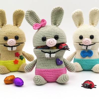 Zuckerdose - Hase - Häkelanleitung