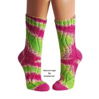 Damensocken Socken handgestrickt Größe 40/41