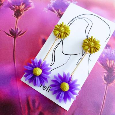 Ohrstecker "Purpurblumig"