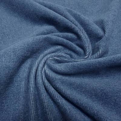 Stoff Baumwolle Stretch Jeans Cord Denim Jeansstoff blau melange Hosenstoff Kleiderstoff Kinderstoff