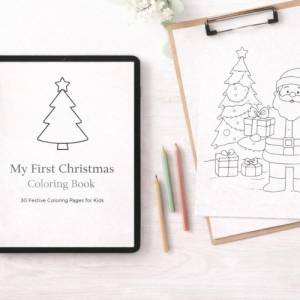 My First Christmas Coloring Book PDF – Baby & Kleinkind Ausmalbilder 0–3 Jahre | Einfache Weihnachts Malvorlagen | Insta