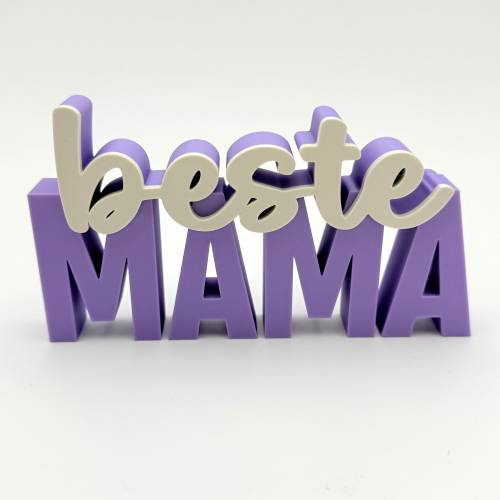 3D Druck Muttertag, BESTE MAMA, versch. Farben zur Auswahl, 3D Schriftzug beste Mama, 3D Druck Deko, Muttertagsgeschenk