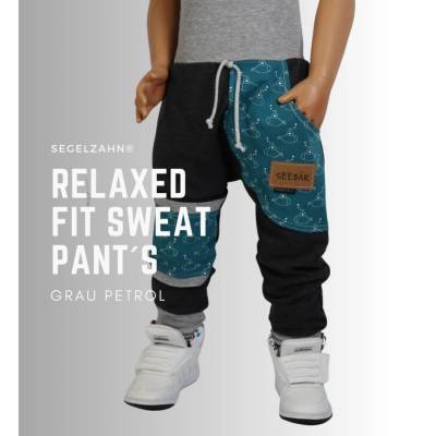 Slim Fit Sweat Hose Kinder Dunkelgraue Jogginghose Unisex Sweathose Jungen Mädchen Kind & Baby Hosen Segelzahn Hosen