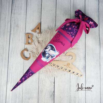 Schultüte Stoff Pegasus Lila Pink Step by Step Pegasus Night Nuala elb 70cm 85cm   *personalisierbar und mit Kisseninlet