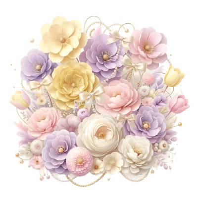 Blumen Frühling PNG | Blumen Clipart Digital Download | Blumen Rosen Grafik Karten & DIY I Einladungskarten
