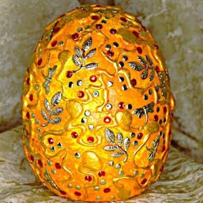 Osterei Osterdeko LIBELLEN & BLÄTTER Acrylmalerei auf einem Keramikei Ostergeschenk Künstler-Ei Sammlerstück Handarbeit