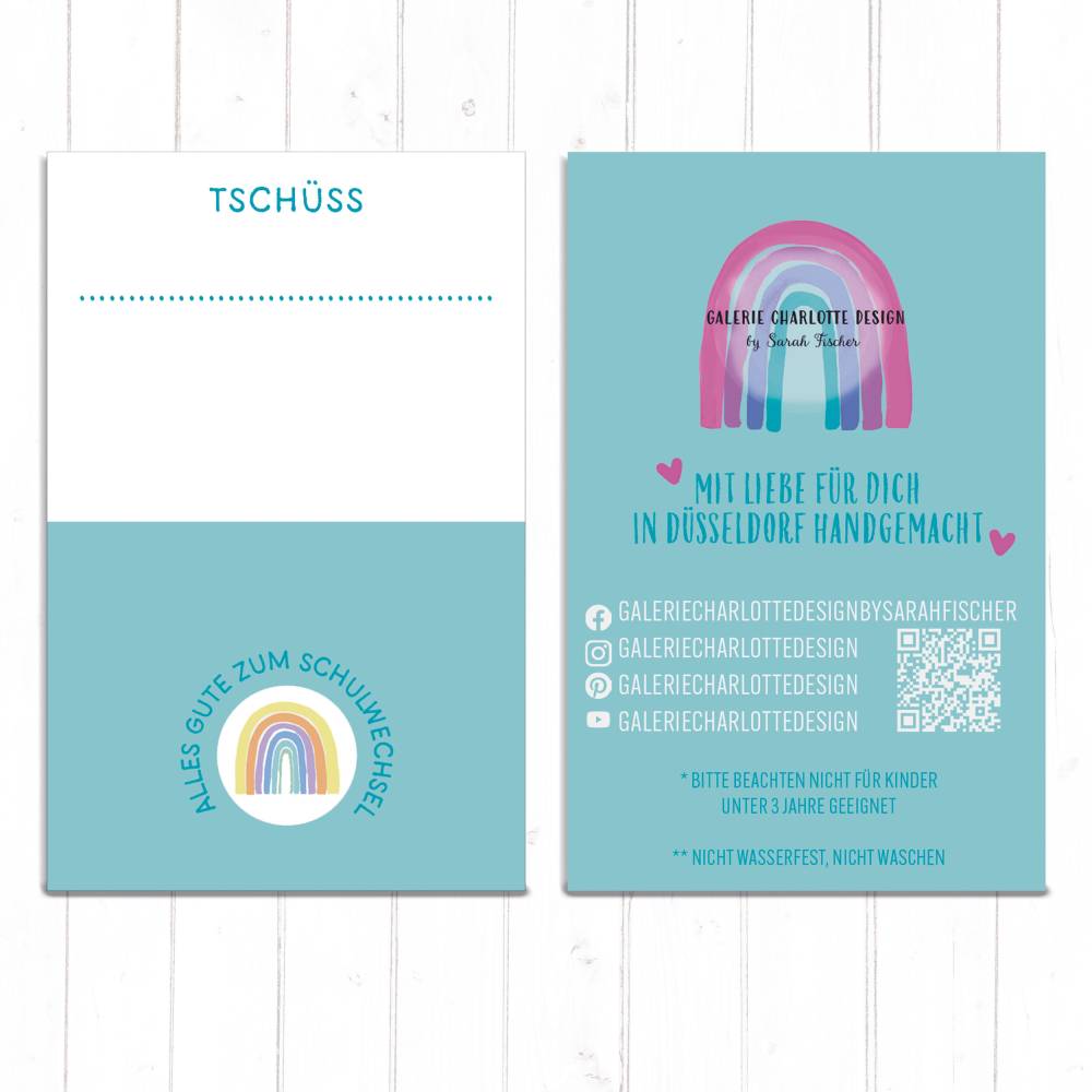 Button „Tschüss Grundschule 2026 – Hallo 5. Klasse“ | Regenbogen-Stern | 38mm & 59mm Bild 10