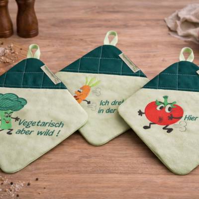 ITH Topflappen mit Eingriff inkl. 3 vers. Dateien  – Stick- & Nähanleitung 20 x 20 cm (inkl. Schnittmuster) bei Nutzung