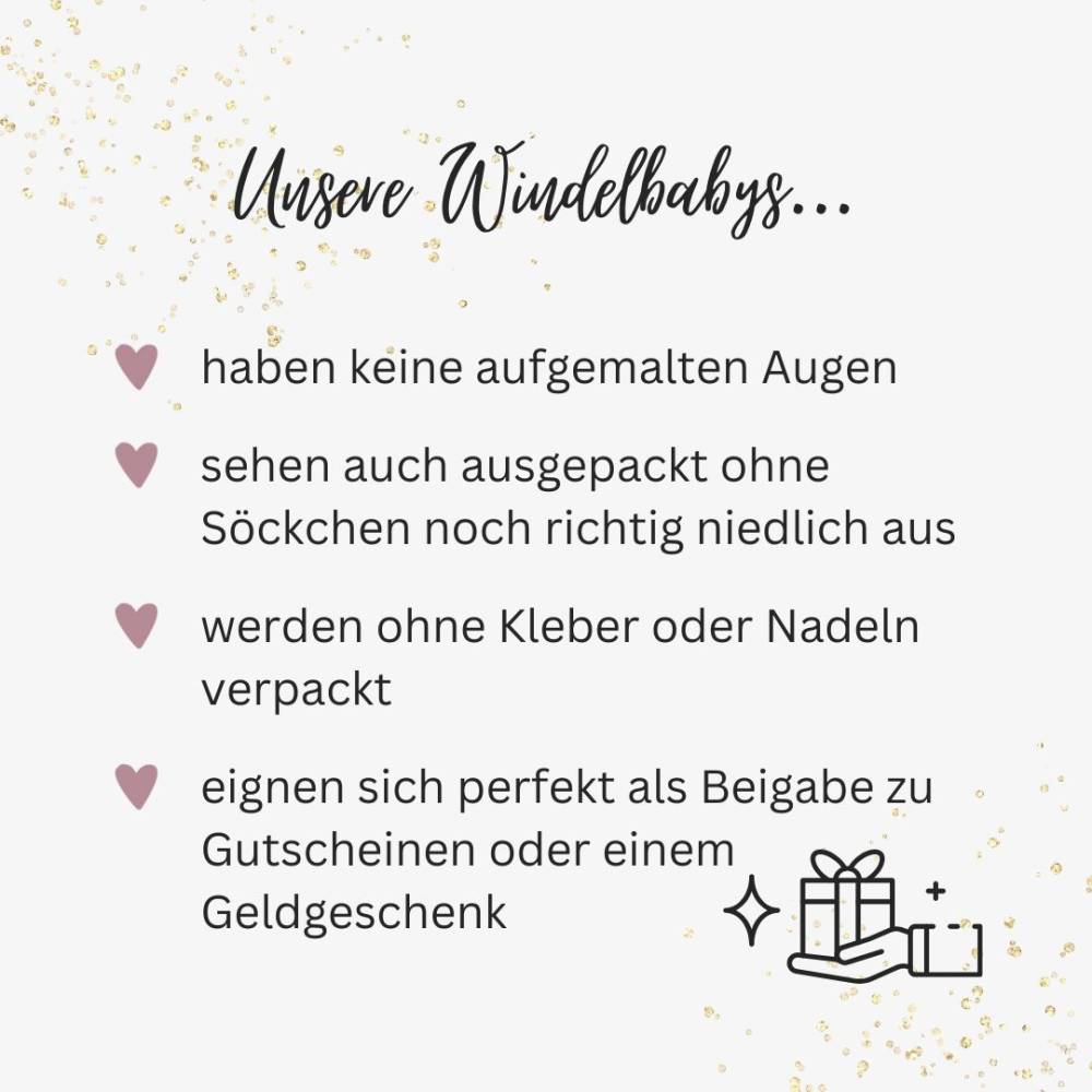 Windelbaby beige - neutrales Geschenk für Babys im Boho-Stil Bild 9
