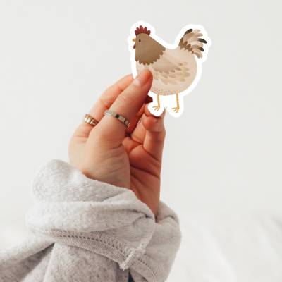 Sticker Huhn Vinyl Aufkleber Henne Ostern - Aufkleber Wasserflasche Hühner Sticker cottagecore Farm Abziehbild Mini