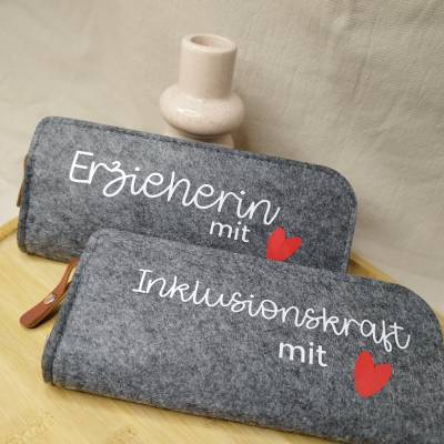 Filz Etui mit Aufdruck  – Geschenk mit Herz ️