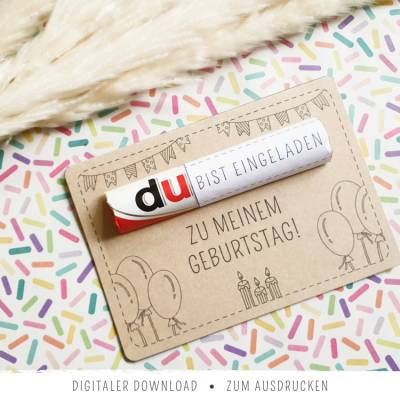 Duplo-Einladung zum Kindergeburtstag | "Du bist eingeladen" | Vorlage zum Ausdrucken | DIY-Einladung für Kinder