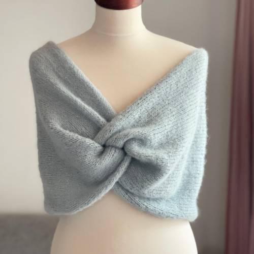 Neue Farbe! hellblau!Braut Stola HOCHZEIT,Milchcafe!BOLERO, Braut Stola!Alpaka, Seide!