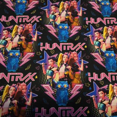 French-Terry Huntr/x KPop 50x180cm – Öko-Tex Sommersweat, Digitaldruck Meterware