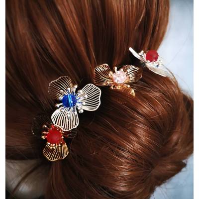 Haarnadel Blume – Elegante Haarnadeln mit Blüten, Farbauswahl, handgefertigt