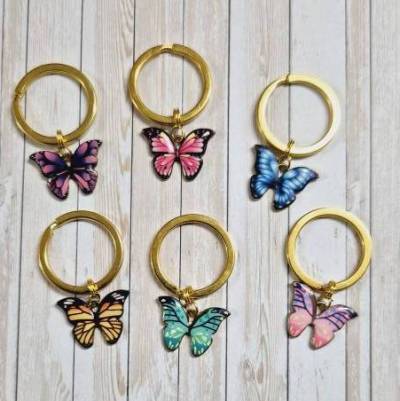 Schlüsselanhänger Schmetterling – Elegantes Accessoire und Geschenkidee mit goldfarbenem Schlüsselring