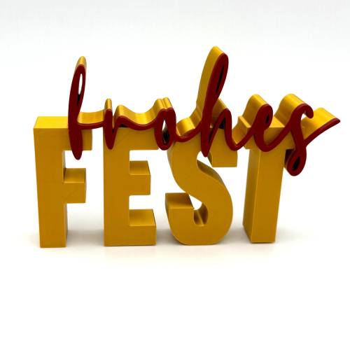 3D Schriftzug Weihnachten, FROHES FEST, versch. Farben zur Auswahl, 3D Druck Weihnachten, 3D Druck Deko, Weihnachtsdeko