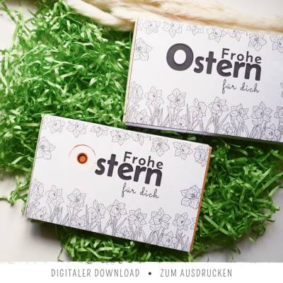 Toffifee-Banderole mit Osterglocken | DIY-Geschenkidee | Osterverpackung | Druckvorlage 