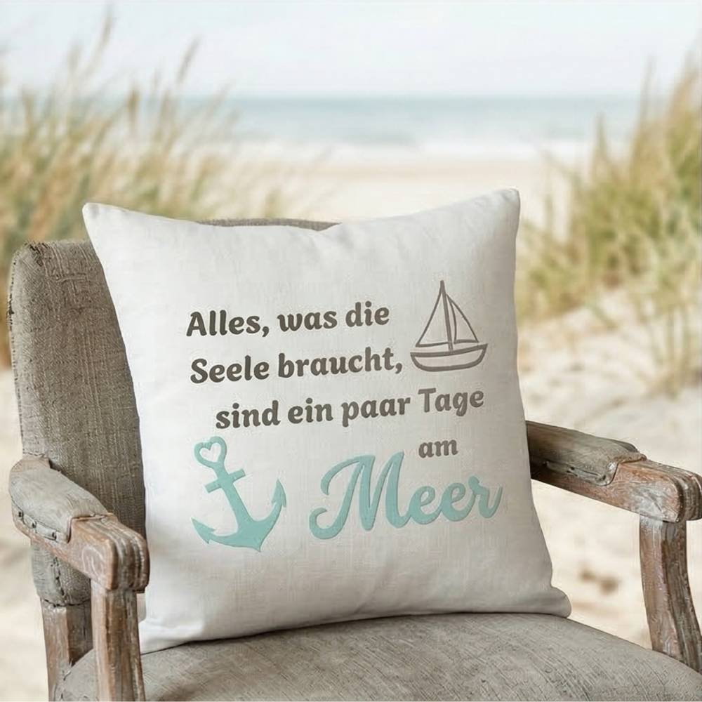 Plotterdatei Meer Spruch „Ein paar Tage am Meer“ – Digitale Datei SVG DXF PNG mit Anker & Segelboot Bild 5