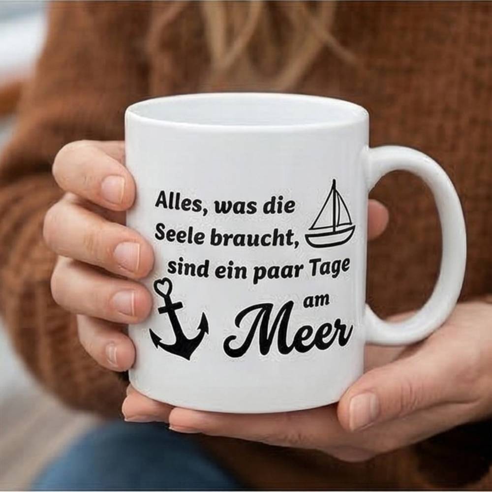 Plotterdatei Meer Spruch „Ein paar Tage am Meer“ – Digitale Datei SVG DXF PNG mit Anker & Segelboot Bild 9