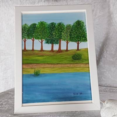"Zwischen zwei Atemzügen", Gouache Bild, ca. DIN A4