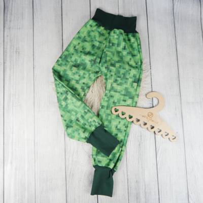 Softshell Hose Matschhose Pixel Grün