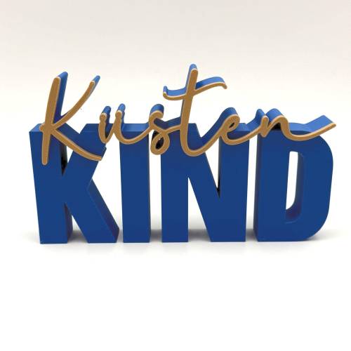 3D Schriftzug KÜSTENKIND, versch. Farben zur Auswahl, 3D Druck, ideal als maritimes Geschenk- oder Deko für Meer-Fans