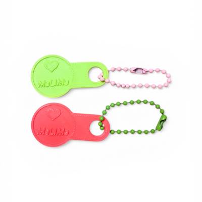 Einkaufswagenlöser Set MaLiMa Zaubermoos 2er – 3D Druck Einkaufschip pink & grün Kawaii Schlüsselanhänger