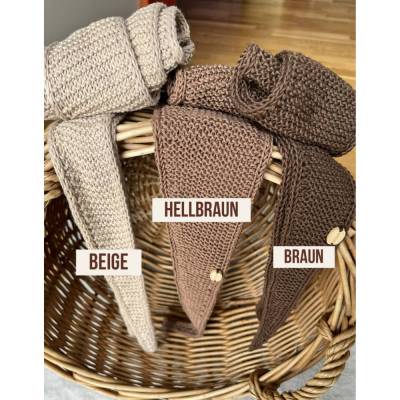 Minischal gestrickt Sophie Scarf schmaler Halstuch aus100% Baumwolle Strickschal für Frauen Herren 