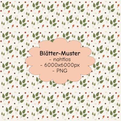 Nahtloses Blatt-Muster PNG | 6000x6000 Pixel | 300 DPI