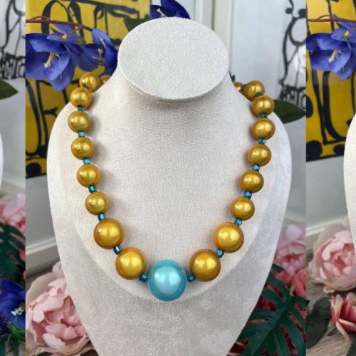 Polaris Perlen Damen Halskette – Handgemachter Schmuck mit Magnetverschluss, Einzelstück & Ideales Geschenk