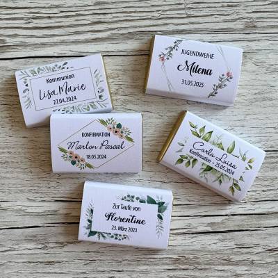 Gastgeschenk Konfirmation Firmung | Schokolade 10g Schokotafel Vollmilch | personalisiert
