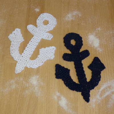 Häkelanleitung maritime Anker-Applikation, Aufnäher, pdf-Datei