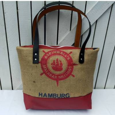 Upcycling Shopper / Strandtasche / Handtasche aus einem schicken Kaffeesack