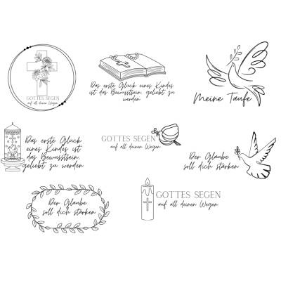 Taufe Bundle PNG SVG Datei - Download Plotterdatei - Plotter File - Kirche Fisch Bibel Kreuz Christlich 