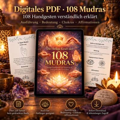 108 Mudras PDF – Handgesten, Chakras & Affirmationen | Praxisbuch für Meditation