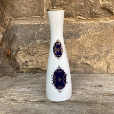 Vase 21 cm Echt Kobalt Golddekor Volkstedt 1762 Porzellan DDR