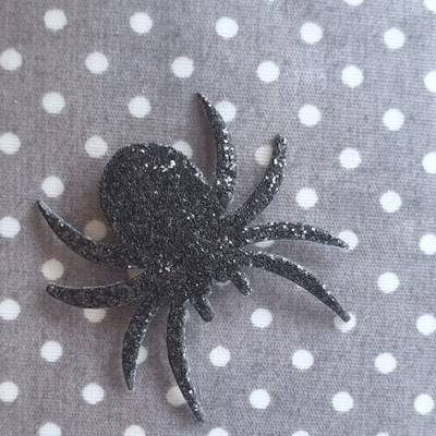 Applikation/Bügelbild Spinne glitzer