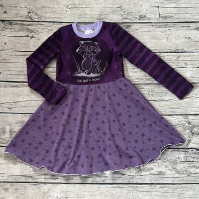 wunderschönes Kleid gr.122/128 Drehkleid * Lila Waschbär Charly Ich war´s nicht!  *