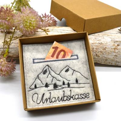 Wunscherfüller Urlaubsgeld Box für Geldgeschenke Geschenkidee Berge
