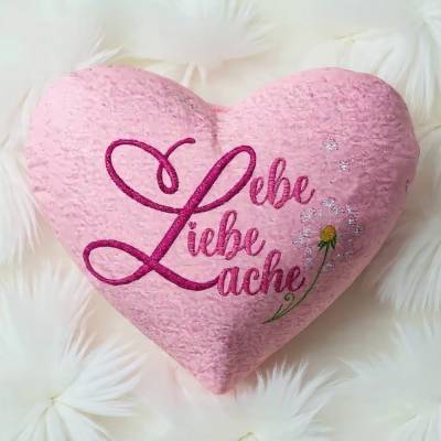 Stickdatei Statement Lebe Liebe Lache mit Pusteblume 2678 Blume