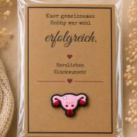 Glückwunschkarten zur Schwangerschaft & Geburt mit Glücksbringer verschiedene Designs