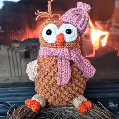 Huh, die Winter-Eule - Häkelanleitung