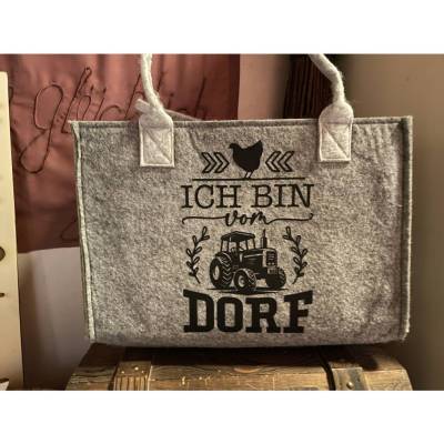 Filztasche Dorf