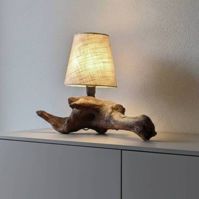 Handgefertigte Dimmbare Treibholz Tischlampe "Woodwave"