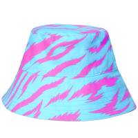 Wendbarer Sommerhut Bucket Hat Unisex – Türkis & Pink, Handarbeit, 100% Baumwolle