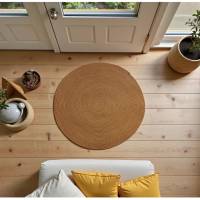 Boho Rund Teppich in Jute-Optik – Skandinavischer Stil